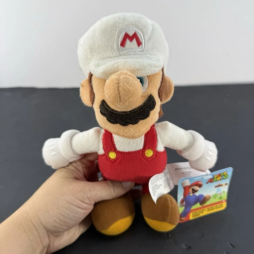 Super Mario Movie Fire Mario Plush Stuffed Doll Toy 9